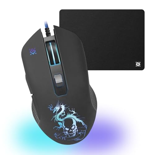 Defender Gm-090L Mouse Usb Ottico 3200 Dpi Mano Destra Nero