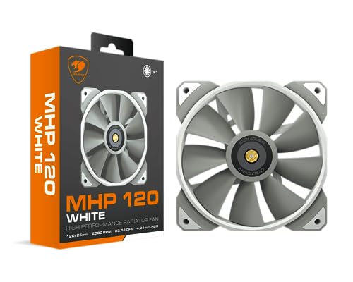 Cougar Mhp 120 - Ventola Di Raffreddamento Ad Acqua Alta Per Alloggiamento Pc, Confezione Singola, Colore: Bianco
