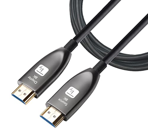 Techly 365207 Cavo Ottico Attivo Hdmi™ 2.1 Active Optical Cable 8K 48Gbps Earc Hdmi™ A/A M/M 15M Nero