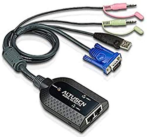 Aten Dual Usb - Vga To Cat5E/6 Kvm Adapter Cable With Audio, Ka7178-Ax (Kvm Adapter Cable With Audio & Virtual Media Support (For Km0932 Only))