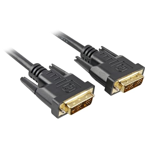 Sharkoon Dvi-D/Dvi-D (18+1), 1M Cable Dvi Negro
