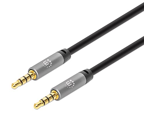 Cable Audio Manhattan Aux 2X Conector Jack 3,5Mm 1M
