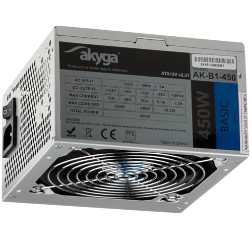 Akyga Ak-B1-500 Power Supply Unit 500 W 20+4 Pin Atx Atx Grey