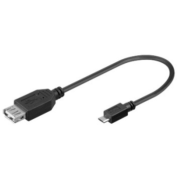 Ewent Cavo Adattatore Usb 2.0 Tipo A/Femmina A Micro/Maschio, 17Cm, Nero