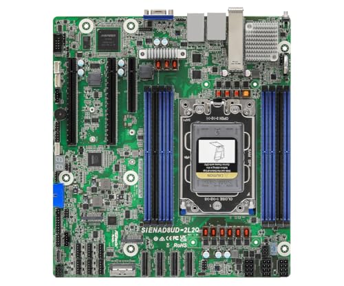 Asrock Rack Scheda Madre Per Server Sienad8Ud-2L2Q Deep Micro-Atx 2X Sfp28 Single Socket Sp6 (Lga 4844) Amd Epyc™ 8004