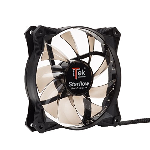 Itek Ventola Per Case Star Flow - 12Cm, Led Blu, 3+4Pin, Silenziosa