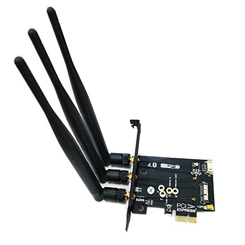 Lehang Scheda Bcm943224Pciebt2 / Bcm94360Cs2 / Bcm943602Cs Wifi + Bluetooth 4.0 A Pci-E X1 Adattatore Per Pc/Hackintosh