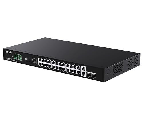 Ip-Com 835622 Switch Ethernet 26Ge+2Sfp Con Poe A 24 Porte, Teg1128P-24-410W Nero