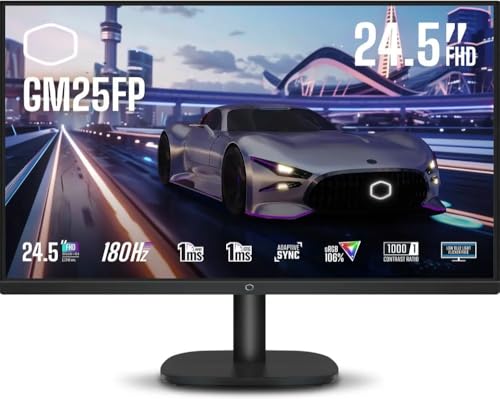 Cooler Master Gm25Fp - Monitor Led - 24,5'' Ips - 1920 X 1080 Full Hd - 180 Hz - 1 Ms - 250 Cd/M² - 1000:1 - Nero