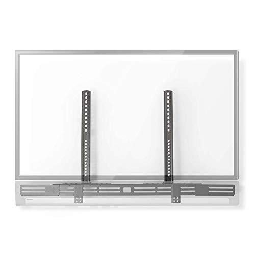 Supporto Per Soundbar | Universale | Collegato Al Televisore | 10 Kg | Regolazione Della Profondità | Profondità Regolabile | Acciaio | Nero