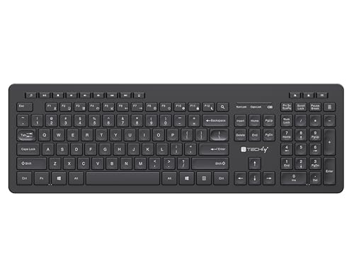 Techly 621635 Tastiera Wireless Layout Americano Nero Nero