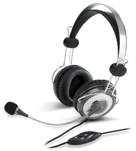 Genius Hs-04Su Binaural Head-Band Silver Headset - Headsets (Pc/Gaming, Binaural, Head-Band, Silver, Rotary, Wired)