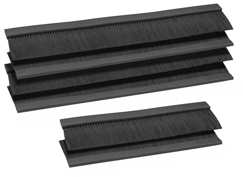 Techly Professional 620133 Spazzole Ingresso Cavi Per Armadio Rack Due Da 265 Mm E Quattro Da 380 Mm Nero