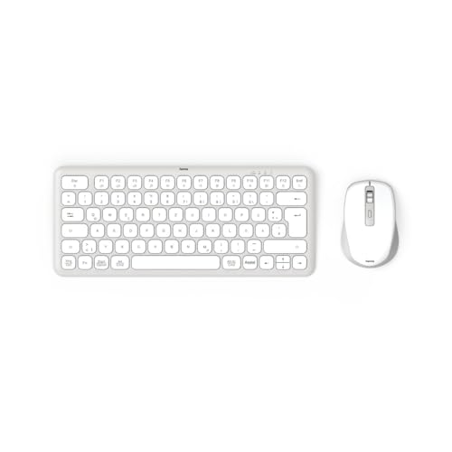 Hama Set Di Mouse Per Tastiera Wireless (Tastiera Multitasking E Mouse Con Bluetooth/Wireless Per Pc, Smartphone, Tablet, Piccolo, Con Batterie, Tasti