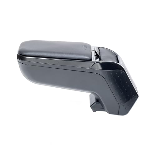 Rati Armster 2 Bracciolo Compatibile Con Renault Twingo 2014-/Smart Fortwo & Forfour2014-19/Smart Eq 2017-24 [Nero,Pelle Vegana] Braccioli