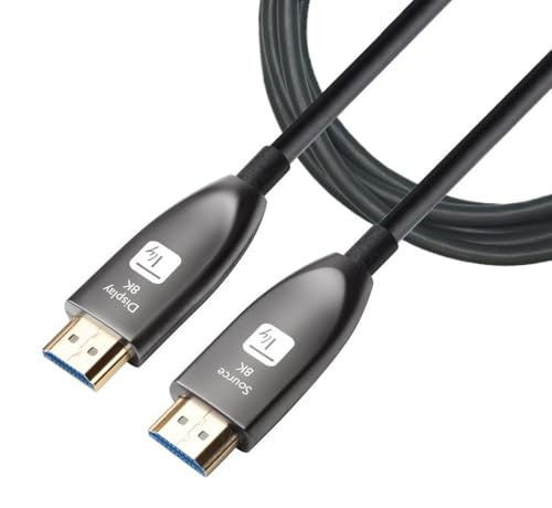 Techly 365191 Cavo Ottico Attivo Hdmi™ 2.1 Active Optical Cable 8K 48Gbps Earc Hdmi™ A/A M/M 10M Nero