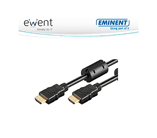 Ewent Ew-130109-150-N-P Cavo Hdmi 1.4 Con Ethernet E Ferriti A/A, Maschio-Maschio, Supporta 3D Fino A 1920X1080P, 15 Metri