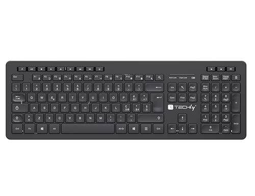Techly 621185 Tastiera Wireless Layout Italiano Nero Nero