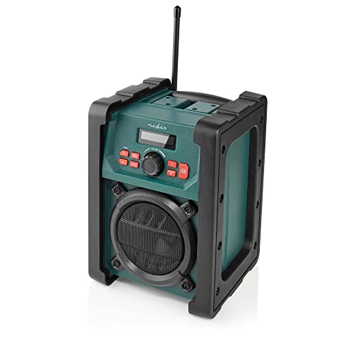 Dab+ Radio | Radio Da Cantiere | Dab+ / Fm | 2.2" | Schermo Bianco Nero | Alimentazione A Batteria/Alimentazione Da Rete | Digitale | 15 W | Bluetooth