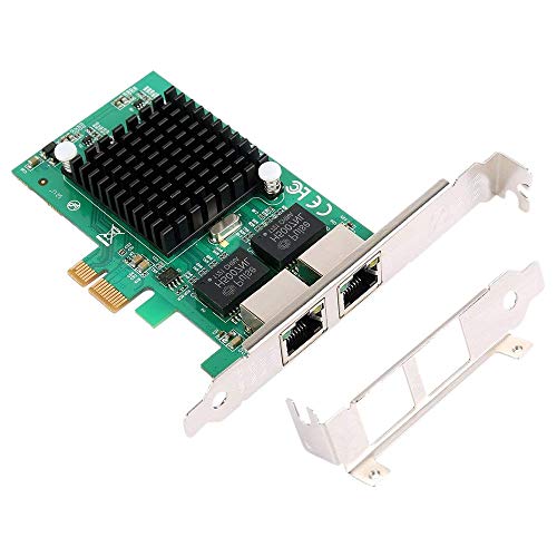 Beausoleil Scheda Di Rete Gigabit Ethernet Pci-E Scheda 10/100 / 1000Mbps, Rj45 X2 Dual 2 Porte Pcie Server Scheda Di Interfaccia Lan Adattatore Conve
