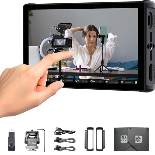 Portkeys Pl5 - Monitor Da Campo Per Fotocamera Da 5,4" E 500 Nit, Scheda Di Acquisizione Per Trasmissione Live, Riprese Verticali, Scalatore Di Colori