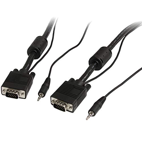Startech.Com Cavo Coassiale Estensione Video Vga Monitor Ad Alta Risoluzione 15 M Con Audio Hd15 M/M