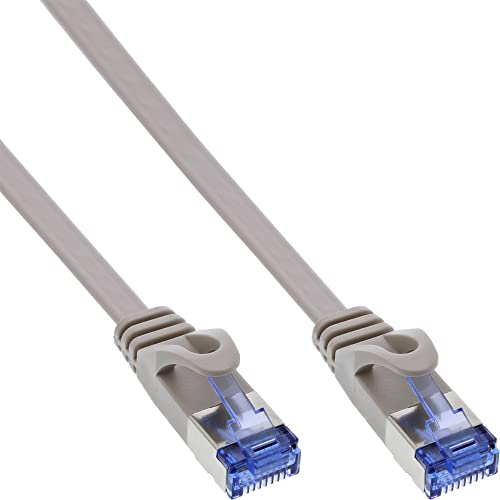 Inline - Cavo Patch Piatto, U/Ftp, Cat.6A, 5 M, Colore: Grigio