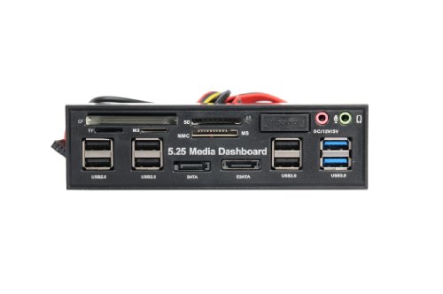 Pannello Multif. 5,25" All In 1 C/R E-Sata Sata 6Usb2.0 2Usb 3.0 525E