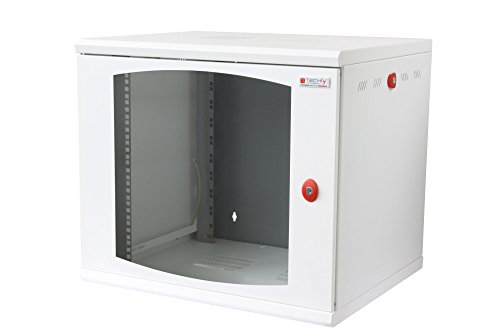 Techly Professional 105018 Armadio Rack 19" A Muro 13 Unità Sezione Unica Prof. 500Mm Bianco Bianco
