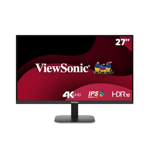 Viewsonic Va Va2708-4K-Hd Monitor Pc 68,6 Cm [27] 3840 X 2160 Pixel 4K Ultra Hd Led Nero (Led Monitor Va2708-4K-Hd 27In - 1920X1080 16:9 5Ms 1300:1 Hd