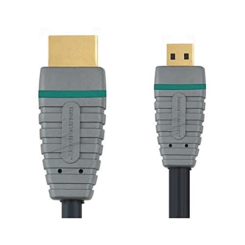Bandridge 2M Hdmi Cavo Hdmi Hdmi Tipo A (Standard) Hdmi Tipo D (Micro) Nero, Grigio