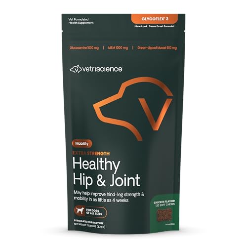Vetri-Science Laboratories Glycoflex 3 Sui Fianchi E Supporto Articolare Per Cani, 120 Bite Sized Chews, 30.69