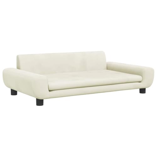 Vidaxl Lettino Per Cani Crema 100X54X33 Cm In Velluto, Letto Per Cani, Divano Per Cani, Divanetto Per Cani, Letti Per Cani
