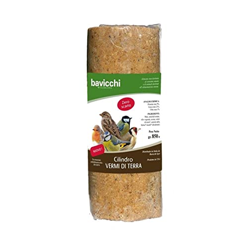 Cilindro Ai Vermi Di Terra 850Gr Cibo Uccelli Selvatici