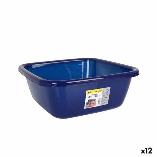 Bacinella Dem Eco Azzurro 10 L Quadrato 34 X 34 X 13 Cm (12 Unità)