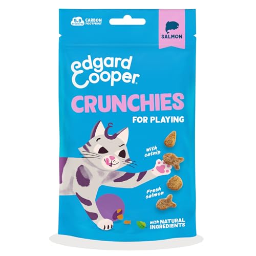 Edgard & Cooper Snack Naturali Per Gatti, Biscotti Di Salmone (1 X 50G), Senza Cereali E Ricchi Di Carne Fresca, Con Aggiunta Di Erba Gatta, Ingredien
