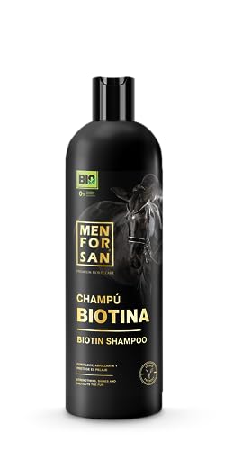 Menforsan Shampoo Alla Biotina Per Cavalli, 1L | Bio - Vegan Friendly - 100% Naturale | Premium Horse Care