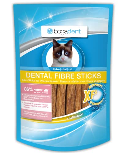 Bogadent Dental Fibre Sticks Salmone Gatto, 50 G
