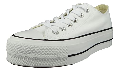 Converse Mandrini Bianco 560251C Chuck Taylor All Star Ox Lift Bianco Granato Navy, Taglia:37.5