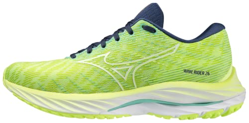 Mizuno Wave Rider 26, Sneaker Donna, Neolime White Oceanwave, 37 Eu
