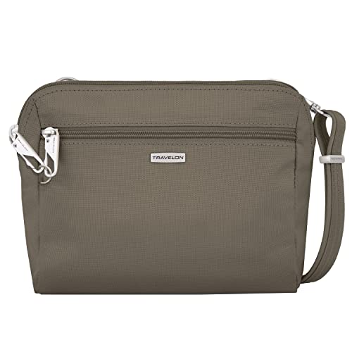 Travelon Classic Convertible Crossbody & Waist Pack, Tracolla Donna, Noce Moscata, 8 X 7 X 2