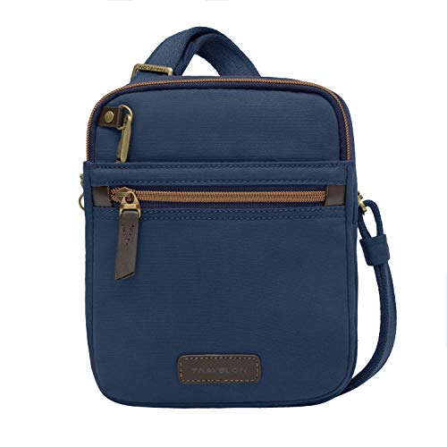 Travelon Anti-Theft Courier Small N/S Slim, Borsone Da Viaggio Adulti, Marina Militare, Taglia Unica