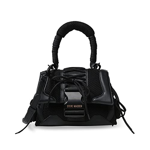 Steve Madden Top Handle Diego Crossbody Con Maniglia Superiore Donna, Nero, Taglia Unica