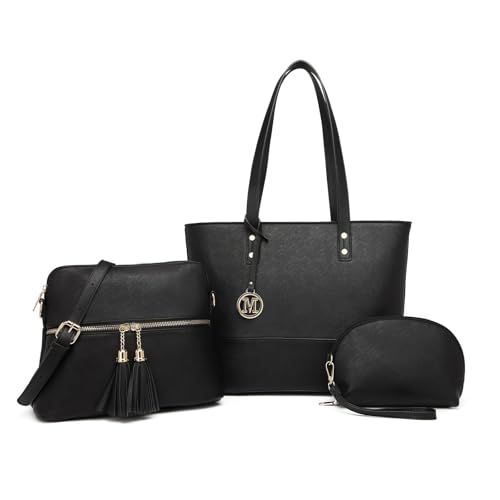 Miss Lulu Borsa Donna, Pochette Donna Multifunzione Set 3 Pezzi, Borse A Mano Donna, Borse A Tracolla, Borse Tote Elegante Pelle Borse Donna