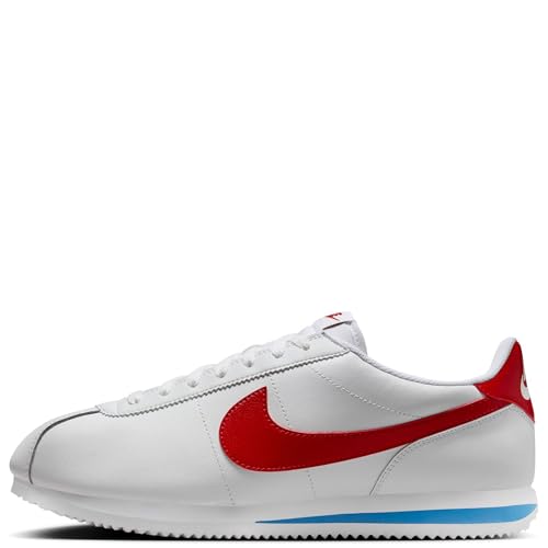 Nike Cortez, Sneaker Uomo, Bianco Varsity Rosso Varsity Blu, 43 Eu