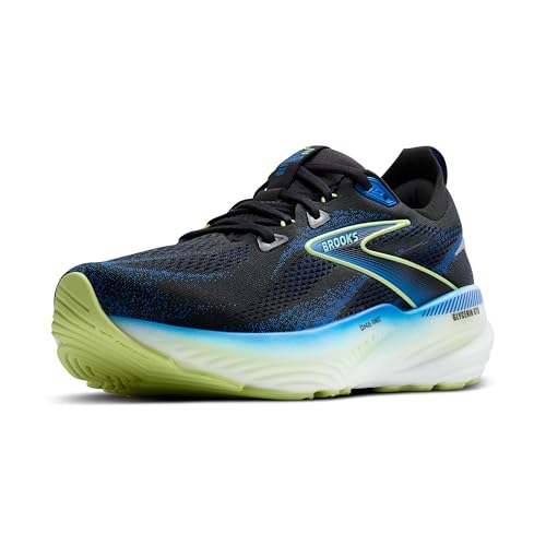 Brooks Glycerin Gts 22, Sneaker Uomo, Nero Cobalto Giallo Neo, 44 Eu