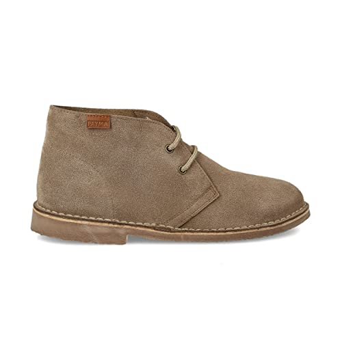 Payma - Stivali Stivaletti Safari Deserto In Pelle Per Uomo E Donna. Fatto In Spagna. Scarpa Chukka In Crosta Di Pelle Sport. Chiusura Con Lacci. Suol