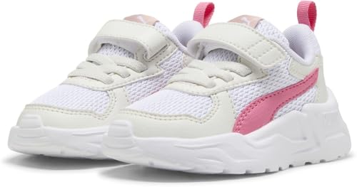 Puma Trinity Lite Ac+ Inf, Scarpe Da Ginnastica, Bianco Magico Rosa Vapore Grigio, 27 Eu