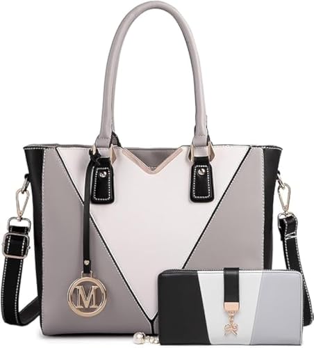 Miss Lulu Borsa Da Donna E Portafoglio Da Donna, Design Minimalista Di Lusso, Borsa A Tracolla Alla Moda Con Blocco Del Colore