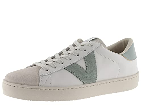 Victoria Sneaker Unisex Berlin Pelle & Pezzi A Contrasto & Punta In Crosta Di Pelle 1126142 Per Adulto Jade 41